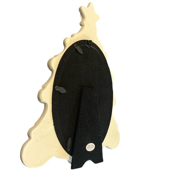 RACHEL ZOE Round Picture Frame Christmas Tree Shaped Gold Star 10 1/2" PRETTY - Picture 5 of 8